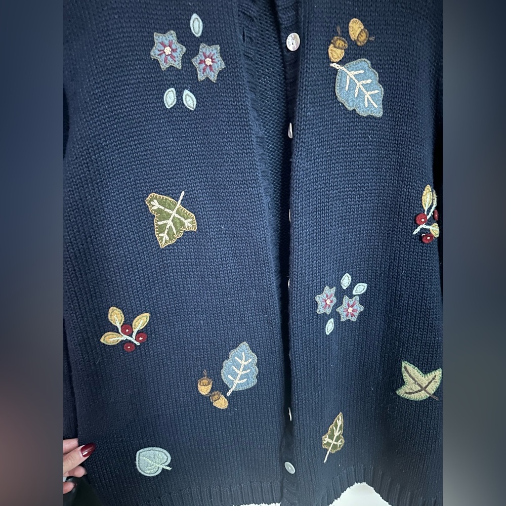 oversized vintage knit cardigan - Picture 7 of 10